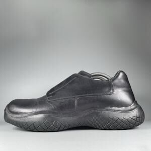 PRADA Men’s Size 10.5 Black Leather Low Top Lace Up Chunky Boots Casual Shoe GUC